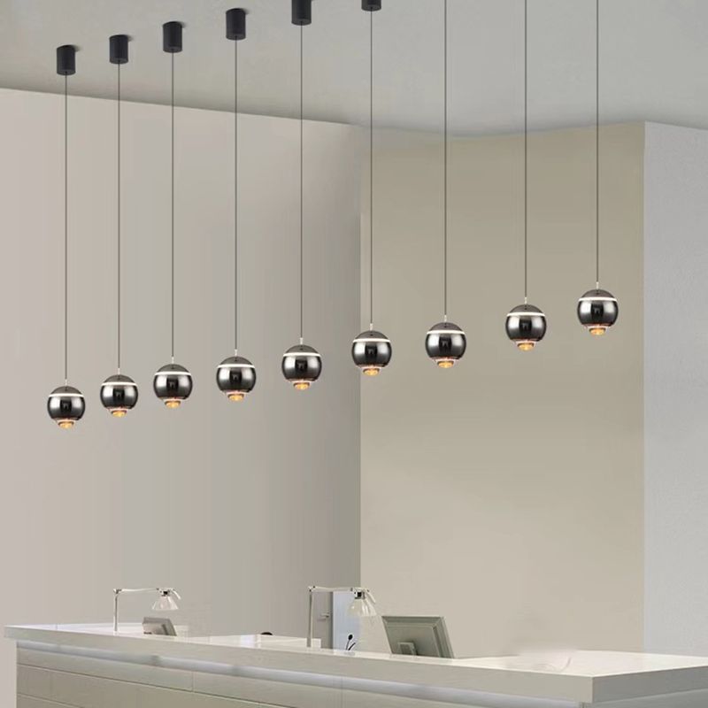 Adjustable Height Round LED Pendant Light